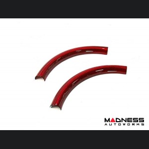 Alfa Romeo Giulia Steering Wheel Trim - Carbon Fiber - Upper Cover - Red Candy - Pre '20